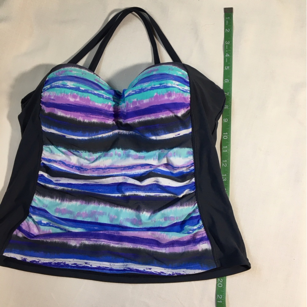 Free Country Crossback Rouched Tankini Top‎ - Picture 7 of 8